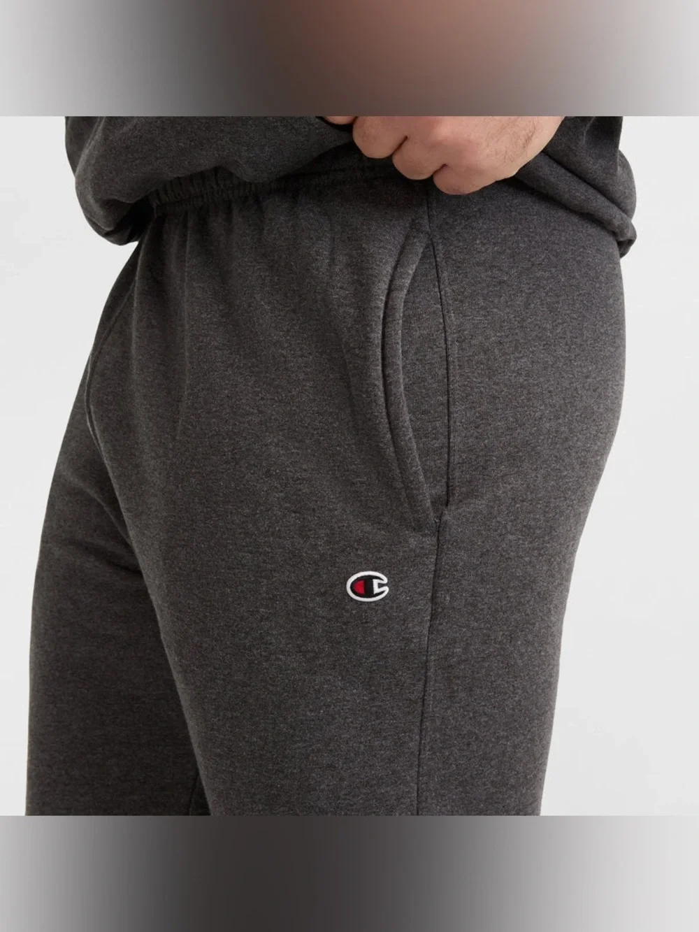 Champion Men's Dark Charcoal Heather Jogger Sweatpants Size Medium
